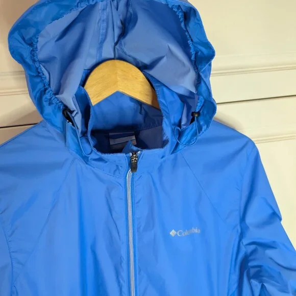 Columbia Switchback III Windbreaker Jacket Sky Blue Lightweight Hooded | XL NWOT - Picture 14 of 17